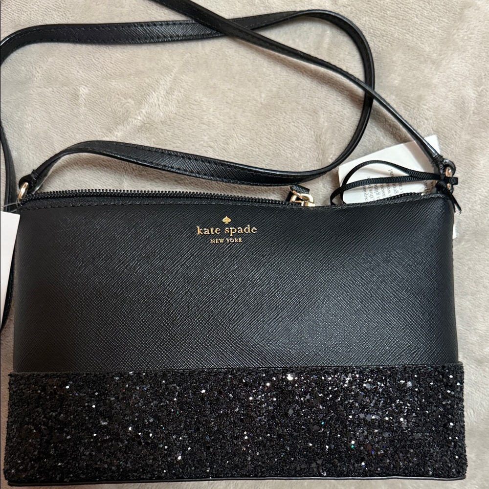 Kate Spade Black Sparkle Crossbody Bag